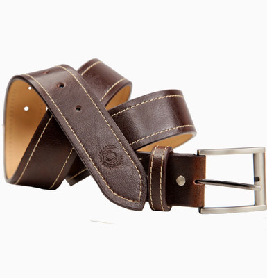 

99Cells Men Casual Brown Genuine Leather Belt