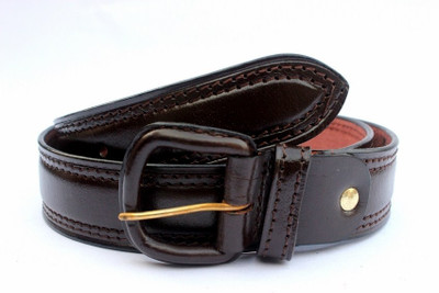 

Tops Men Casual Brown Genuine Leather Belt, Dark brown