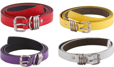 

SRS Women Casual Purple, Red, White, Yellow Artificial Leather Belt, Purple-red-white-yellow-024