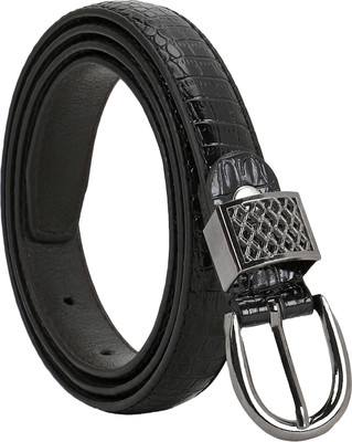 

Star India Women Casual, Formal, Party Black Texas Leatherite Belt, Bold black