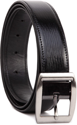 

U+N Men Formal Black Genuine Leather Belt
