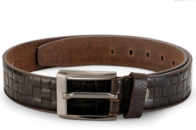 

Teakwood Men Beige Genuine Leather Belt