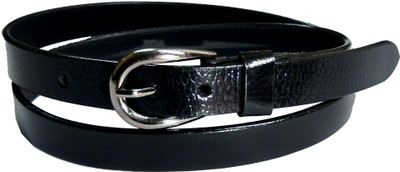 Manshkhino Women Formal Black Genuine Leather Belt available at flipkart for Rs.599