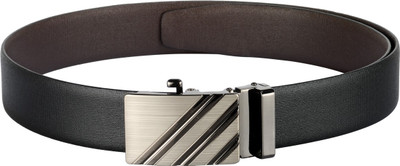 

Teakwood Men Casual Black Genuine Leather Reversible Belt