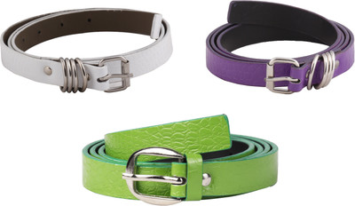 

SRS Women Casual Green, Purple, White Artificial Leather Belt, Green-purple-white-018