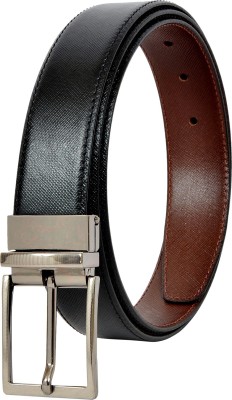 

Divoto Men Formal Multicolor Genuine Leather Reversible Belt, Black-81