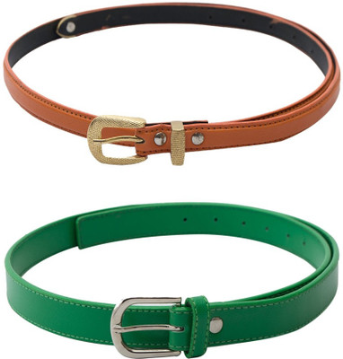 

Skyways Women Casual Green, Orange Artificial Leather Belt