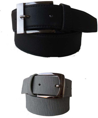 

Klaska Men Casual Black, Grey Artificial Leather Belt