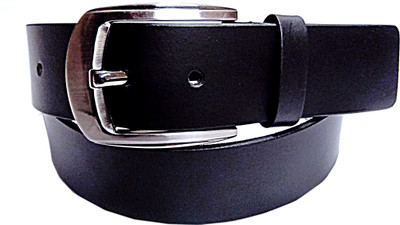 70% OFF on Manshkhino Men Formal Black Genuine Leather Belt