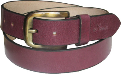 

eXcorio Men Casual Maroon Genuine Leather Belt