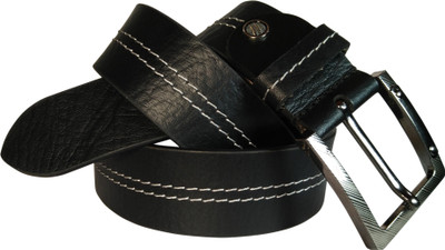 

Vondars Men Formal, Casual Black Genuine Leather Belt, Black mens formal leather belt