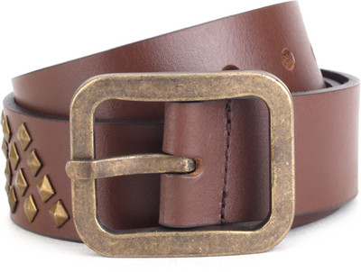 

Fastrack Men Brown Metal, Genuine Leather Belt