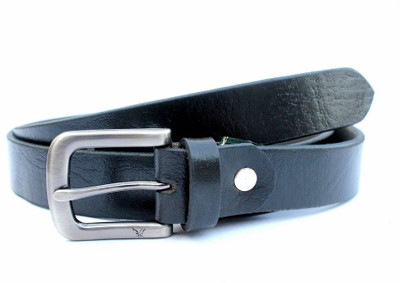 

Tops Men Semi-formal Black Genuine Leather Belt