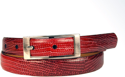 Leather Women Casual Red Belt