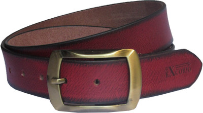 

eXcorio Men Casual Multicolor Genuine Leather Belt, Maroon