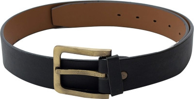 

Skyways Men Casual, Semi-formal Black Artificial Leather Belt, Black-02