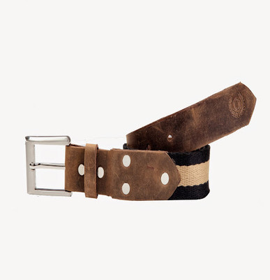 

99Cells Men Casual Multicolor Fabric Belt, Brown