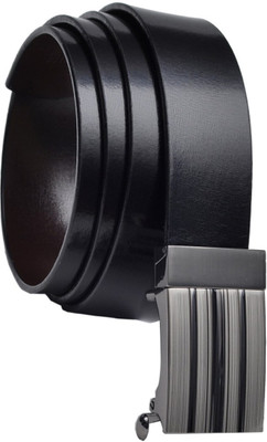 

Hawai Men Casual Black Genuine Leather Reversible Belt