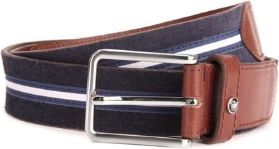 

Louis Philippe Men Blue, Tan Metal Belt, Navy and tan