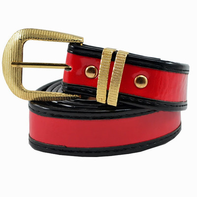 

Antiformal Women Casual, Evening, Party Red Genuine Leather, Metal Reversible Belt, Red-26