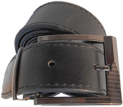 

P&E Men Formal Black Artificial Leather Belt