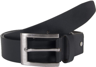 

Snoby Men Casual Black Genuine Leather Belt, Black1