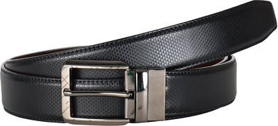 

SME JAIPUR Men Casual, Formal Black Synthetic Reversible Belt