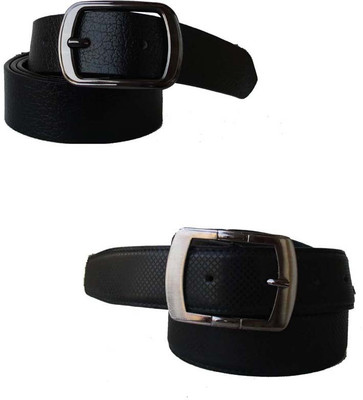 

Klaska Men Casual Black Genuine Leather Belt