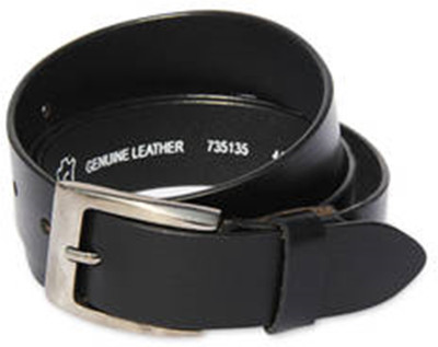 

LAER Men Black Genuine Leather Belt