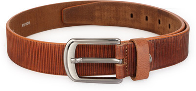 

Teakwood Men Beige Genuine Leather Belt