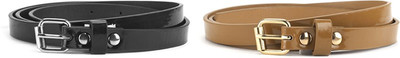 

United Colors of Benetton Women Black, Brown Belt, 907