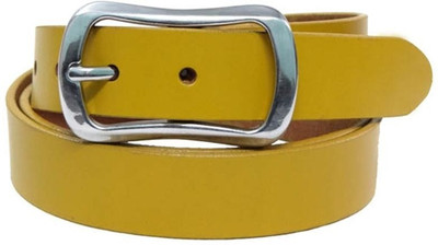 

Midas Women Formal Yellow Genuine Leather Belt