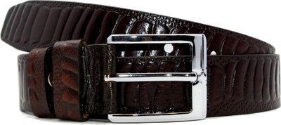

RAZA Men Casual Brown Genuine Leather Belt, Reddish brown