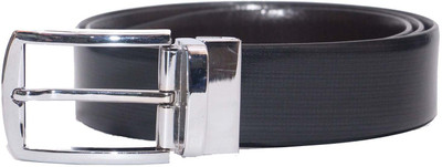 

PRUG Men Formal Black Genuine Leather Reversible Belt