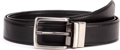 

U+N Men Formal Black Genuine Leather Belt