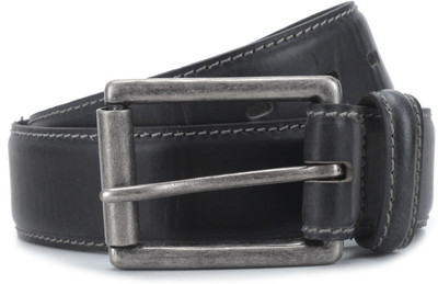 

Fastrack Men Black Metal, Genuine Leather Belt