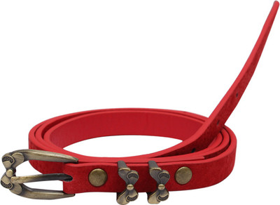 Sri Women Casual, Party Red Artificial Leather Belt