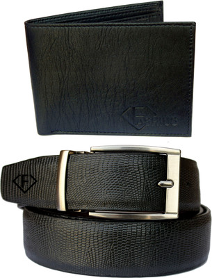 

Fashius Men Black Artificial Leather Belt, Black-01