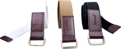 

Contra Men Khaki, White, Black Canvas Belt, Multicolor