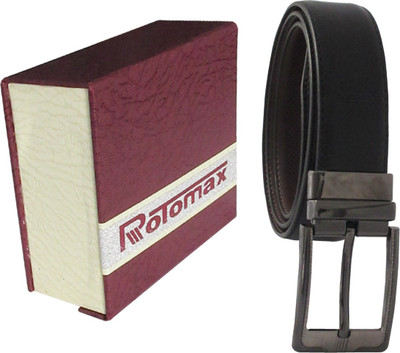 

Rotomax Men Black Artificial Leather Reversible Belt