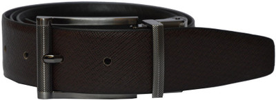 

Dennison Men Evening, Formal Brown, Black Genuine Leather Reversible Belt, Black;brown