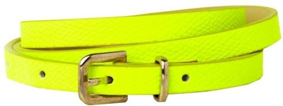

French Connection Women Green Genuine Leather Belt, Citrus