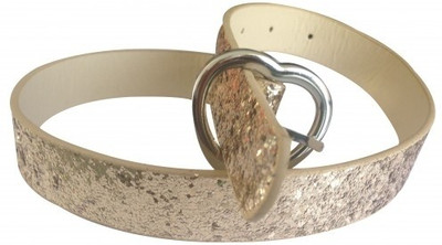 

NeedyBee Girls Casual Gold Artificial Leather Belt