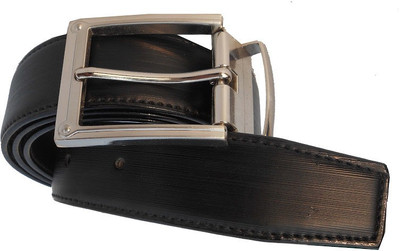 

AmahapGlamourDaze Men Formal Black Artificial Leather Reversible Belt