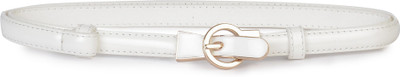 Buckle Up Women White Artificial Leather Belt