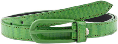 

Buckle Up Women Casual Green Artificial Leather Belt