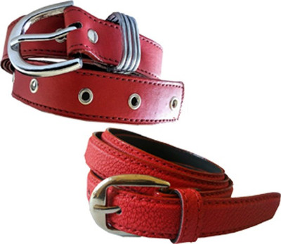 

Wholesome Deal Women Casual Multicolor Synthetic Belt, Red and pink