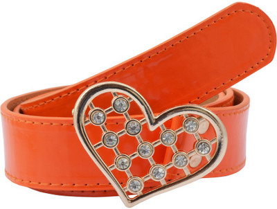 

Antiformal Women Casual Orange Artificial Leather Belt