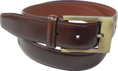 

47 Maple Men Formal Brown Metal, Genuine Leather Belt