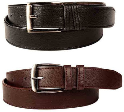 OODI Men Black Artificial Leather Belt